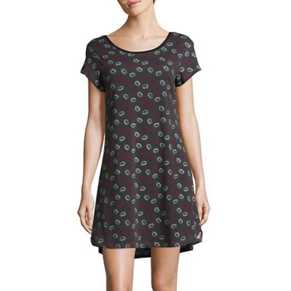 JOE BOXER 095035 Pucker Up Lips Print Chemise Sleepwear Sleep Shirt Grey ( XS ) - Picture 1 of 1